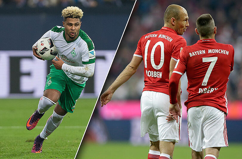 Ist da was dran? Könnte Bremens Gnabry (l.) Ribéry und Robben vom FC Bayern beerben?