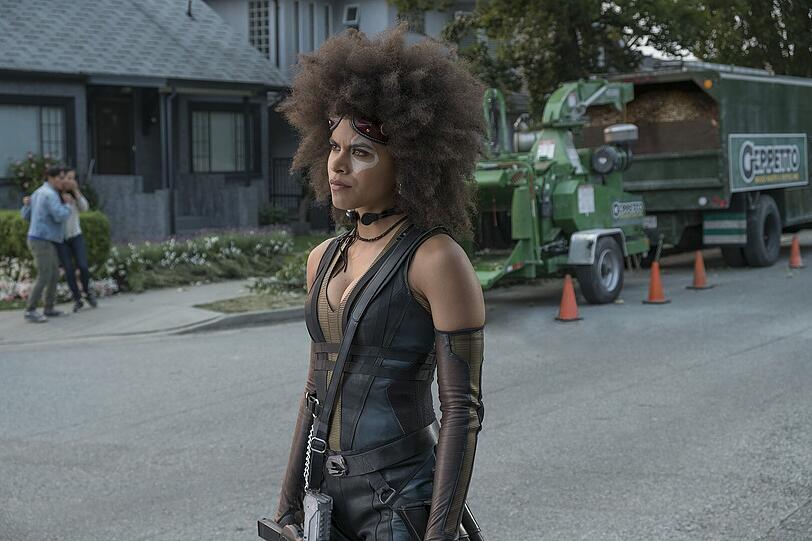 Zazie Beetz als Neena Thurman/Domino in einer Szene des Films "Deadpool 2".