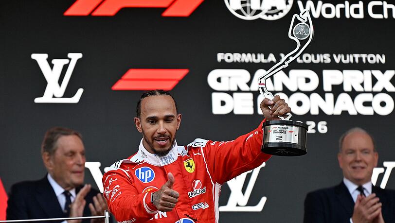 Lewis Hamilton stellte in Monaco den Podiumsrekord von Ayrton Senna ein.
