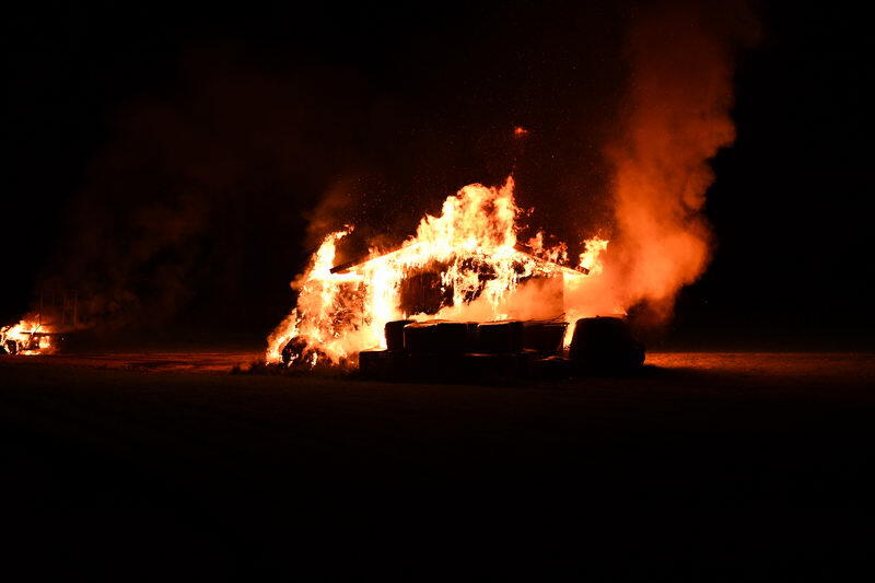 Bei dem Scheunenbrand in Grabenstätt wurde zum Glück niemand verletzt.