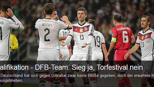 Die Pressestimmen zum Spiel der DFB-Elf gegen Gibraltar - hier: Eurosport.de