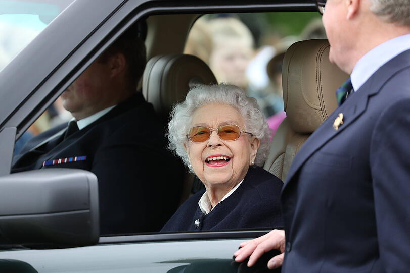 Die 96-jährige Monarchin zeigte sich gut gelaunt.