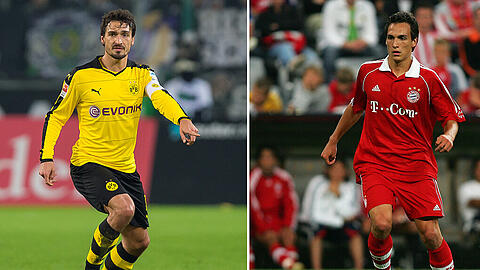 Links: Mats Hummels als Kapitän von Borussia Dortmund. Rechts: im Dress des FC Bayern im Jahr 2006.