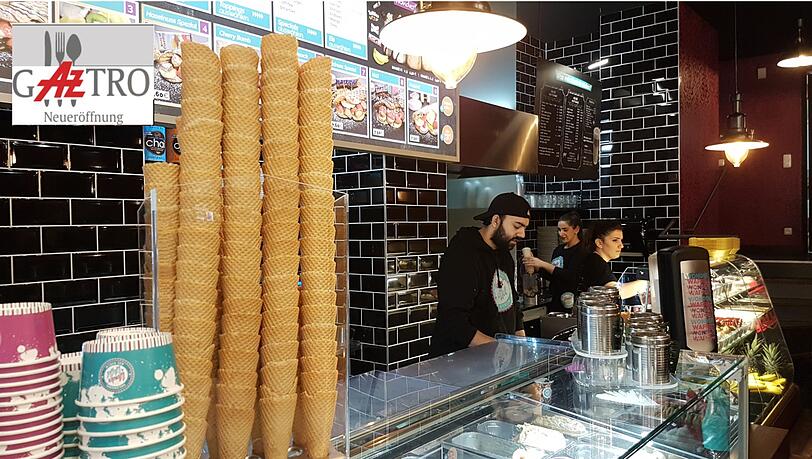 Bei Wonderwaffel schaut’s aus wie in einer Eisdiele. Bei Wonderwaffel schaut’s aus wie in einer Eisdiele.