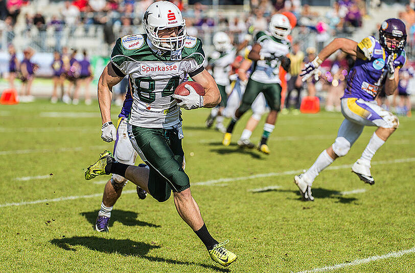 Moritz Böhringer, hier im Trikot der Schwäbisch Hall Unicorns, wechselt in die NFL zu seinem Wunschteam.