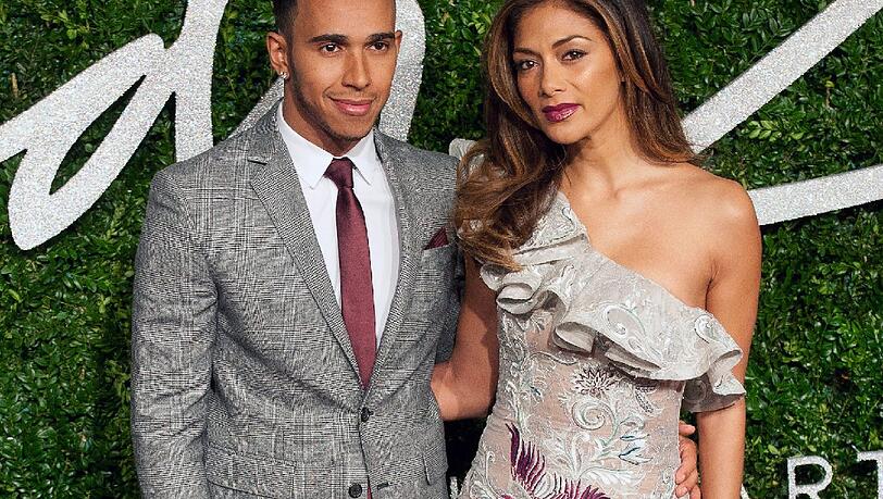 Formel-1-Weltmeister Lewis Hamilton mit seiner Freundin Nicole Scherzinger