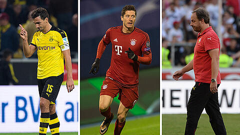 Auch über dieses Trio wurde in der Hinrunde viel diskutiert: Mats Hummels, Robert Lewandowski, Alexander Zorniger (von links).