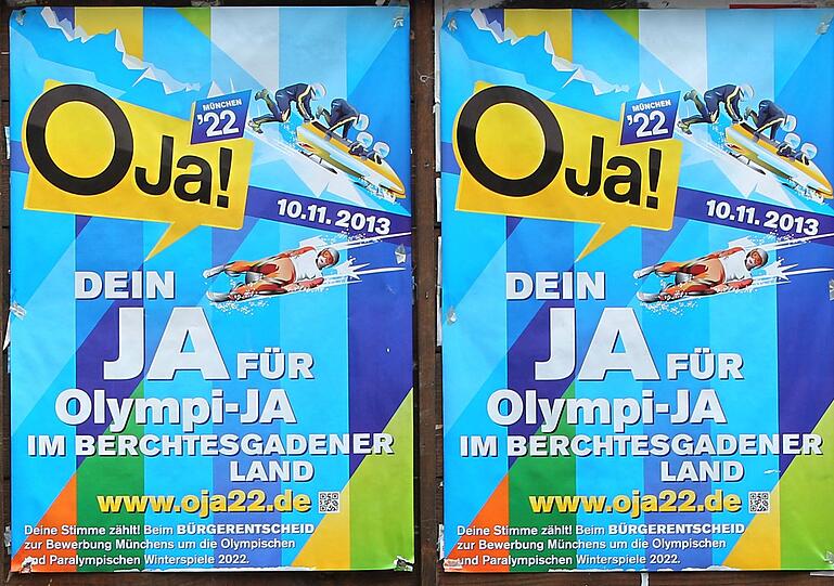 Noch immer verschandeln reichlich Pro-Olympia-Plakate das Stadtviertel.