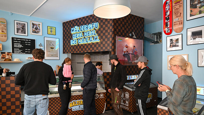Und so sieht es innen aus im Mälzer&FU Real Deal Ice Cream.