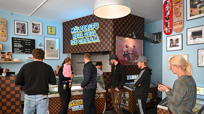 Und so sieht es innen aus im Mälzer&FU Real Deal Ice Cream.