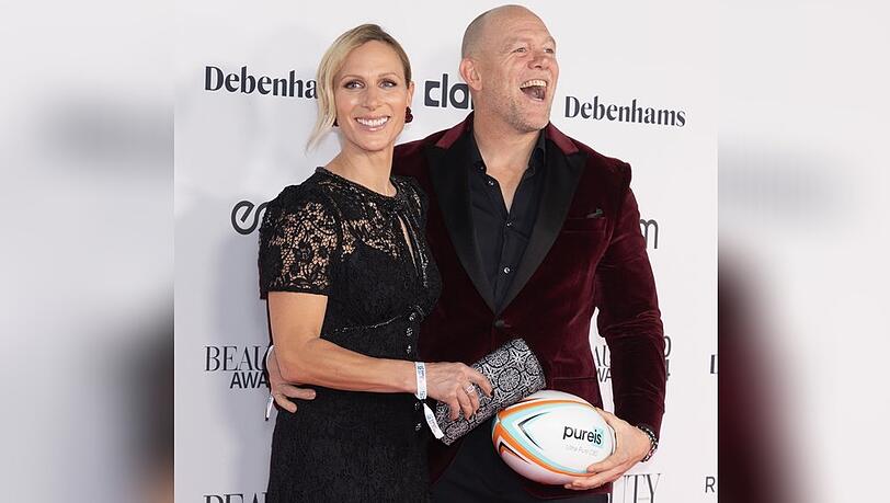 Des einen Clutch ist des anderen Rugbyball: Zara und Mike Tindall hatten sichtlich Spaß an ihrem seltenen Red-Carpet-Auftritt.