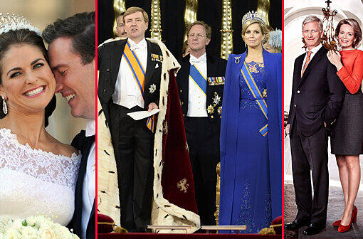 Das war das royale Jahr 2013: Prinzessin Madeleine von Schweden heiratet ihre Chris O'Neill, Maxima und Willem werden König und Königin der Niederlande und auch Belgien bekommt ein neues Königspaar: Philippe und Mathilde.
