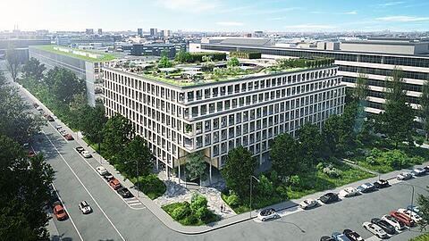 Das M-Plaza ist der erste Bauabschnitt im künftigen M-Park und soll 2025 fertiggestellt werden.