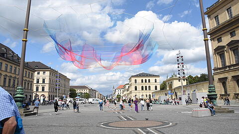 Der Odeonsplatz in diesen Wochen.