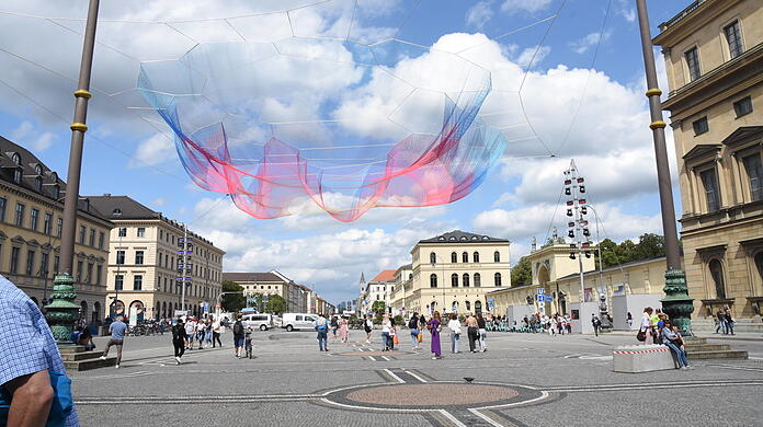 Der Odeonsplatz in diesen Wochen.