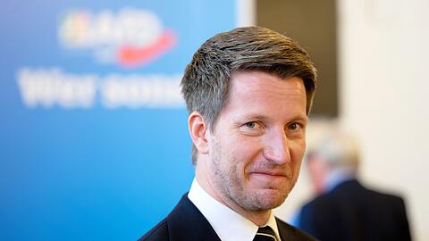 AfD-Landeschef Martin Vincentz w&auml;hrend des Landesparteitags in Marl.