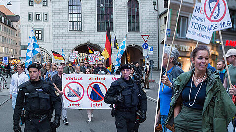 Beim sogenannten "Montagsspaziergang" von Pegida kam es zu mehreren Zwischenfällen - die Bilder von der Demo.