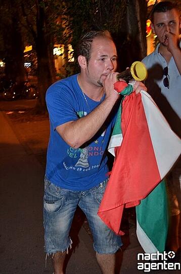 Jubel in München: So feiern die Italiener.
