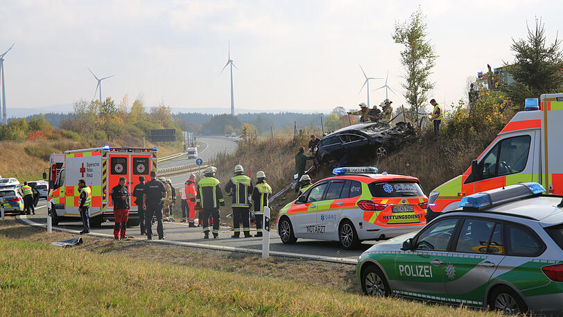 Bilder vom Unfallort an der A9.