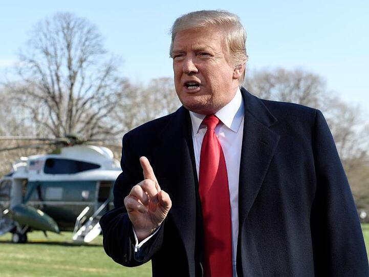 US-Präsident Donald Trump, hier am Donnerstag in Washington, droht mit Schließung der Grenze zu Mexiko.