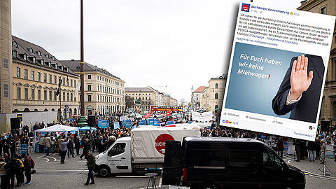 AfD-Kundgebung am letzten Samstag, auch Pegida war dabei. Als Bühne diente ein Buchbinder-Miettransporter.