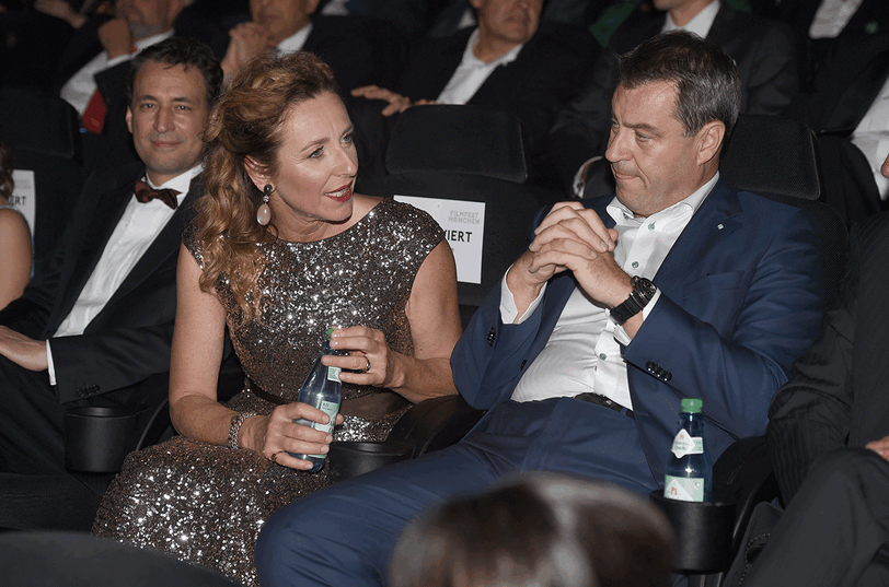 Diana Iljine, Leiterin des Filmfest München und Ministerpräsident Markus Söder