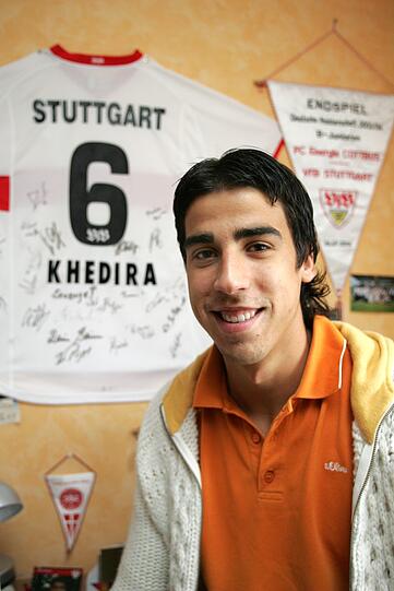 Khedira in seinem Kinderzimmer im Jahre 2005.