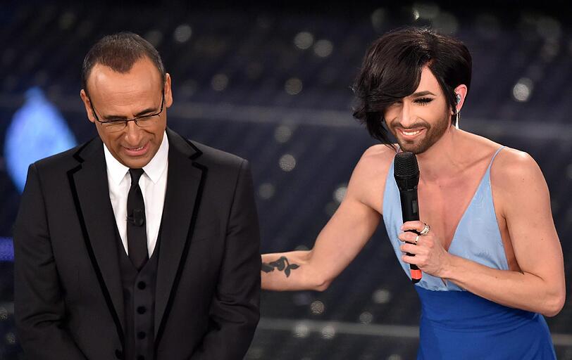Conchita Wurst beim Musikwettbewerb von Sanremo