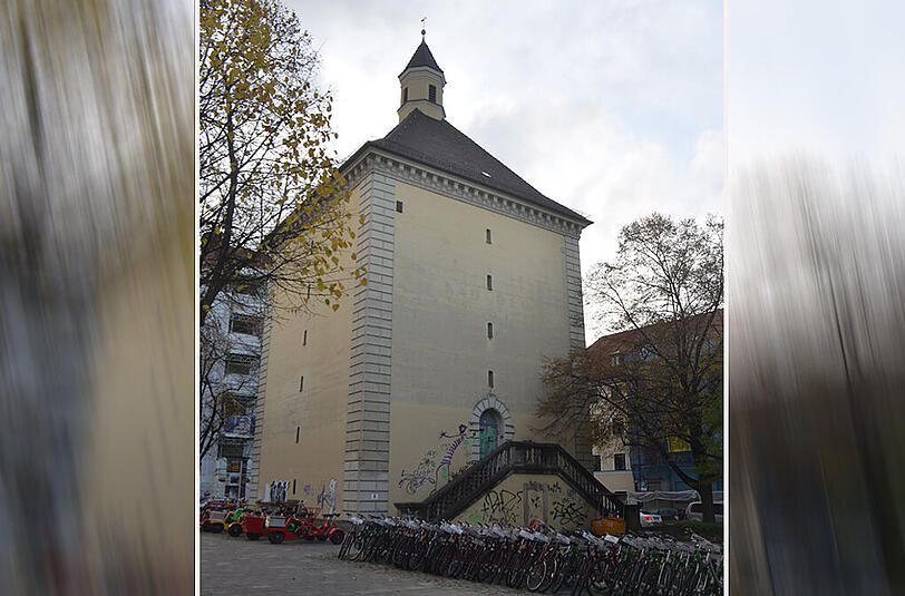 Der Hochbunker in der Blumenstraße 22.