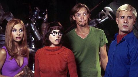 Sarah Michelle Gellar, Linda Cardinelli, Matthew Lillard und Freddie Prinze Jr. (v.l.) in "Scooby-Doo" aus dem Jahr 2002.