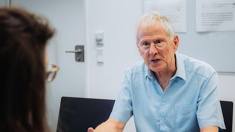 Rolf Bader im AZ-Interview mit Politik-Vize Martina Scheffler.