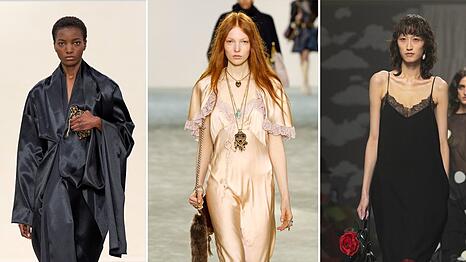 Designer-Labels wie Calvin Klein, Chloé und Moschino präsentierten von Pyjamas und Nachtwäsche inspirierte Mode für Herbst und Winter 2025.