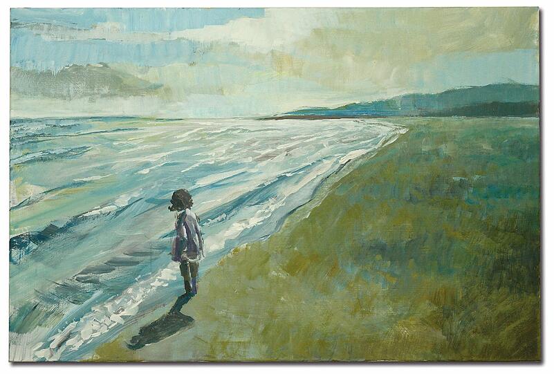Das Bild mit dem Titel "Meerwartung, Acryl auf Leinwand, 50x70 cm" aus dem Jahr 2013 wird bei der Ausstellung zu sehen sein.