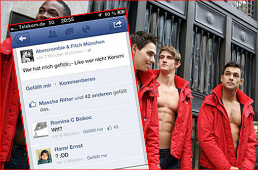 Da hat sich jemand einen Scherz erlaubt: Ein Screenshot zeigt, wie Hacker auf dem Facebook-Auftritt einen Sex-Eintrag hinterlassen haben.