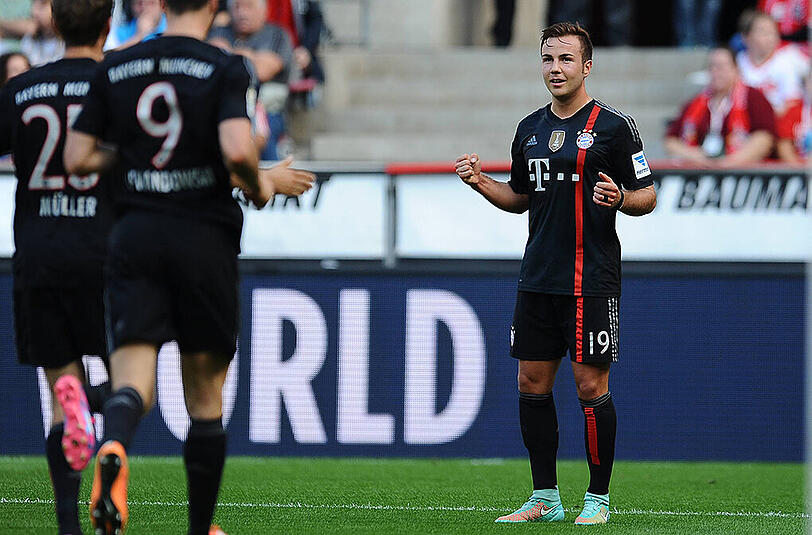 Mario Götze nach seinem Treffer zum zwischenzeitlichen 1:0 für den FC Bayern.