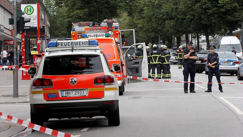 Der Tatort in Hamburg. Ein Mann hat dort mehrere Menschen angegriffen.