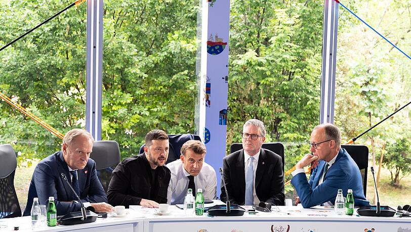So sah es aus, als Merz, Macron und Starmer am Freitag mit Trump telefonierten. (Archivbild)