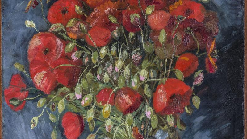 Dieses undatierte Foto des Wadsworth Atheneum Museum zeigt das Stillleben "Vase mit Mohnblumen". Forscher aus den Niederlanden haben nachgewiesen, dass es sich bei dem Ölgemälde um ein echtes Werk von Vincent van Gogh handelt. Dieses undatierte Foto des Wadsworth Atheneum Museum zeigt das Stillleben "Vase mit Mohnblumen". Forscher aus den Niederlanden haben nachgewiesen, dass es sich bei dem Ölgemälde um ein echtes Werk von Vincent van Gogh handelt.