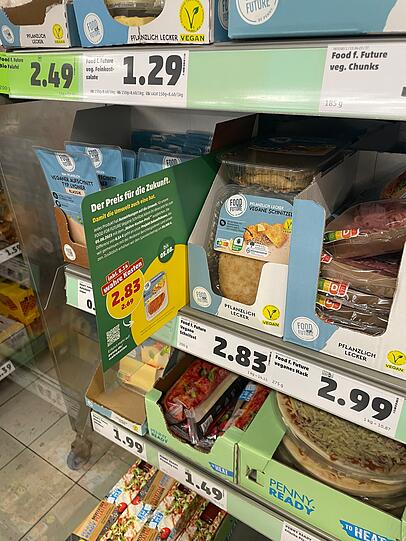 Auch das vegane Schnitzel ist teurer.