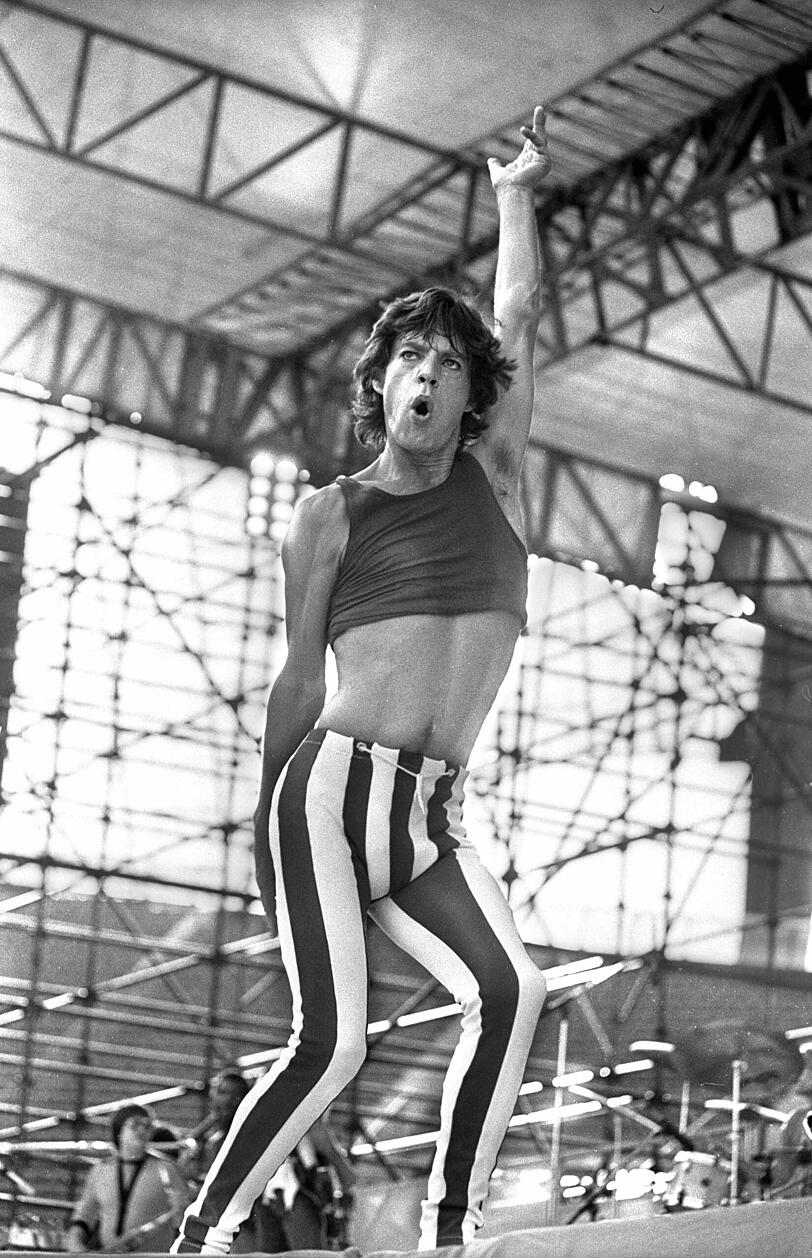 Mick Jagger von den Rolling Stones 1982 im Olympiastadion.