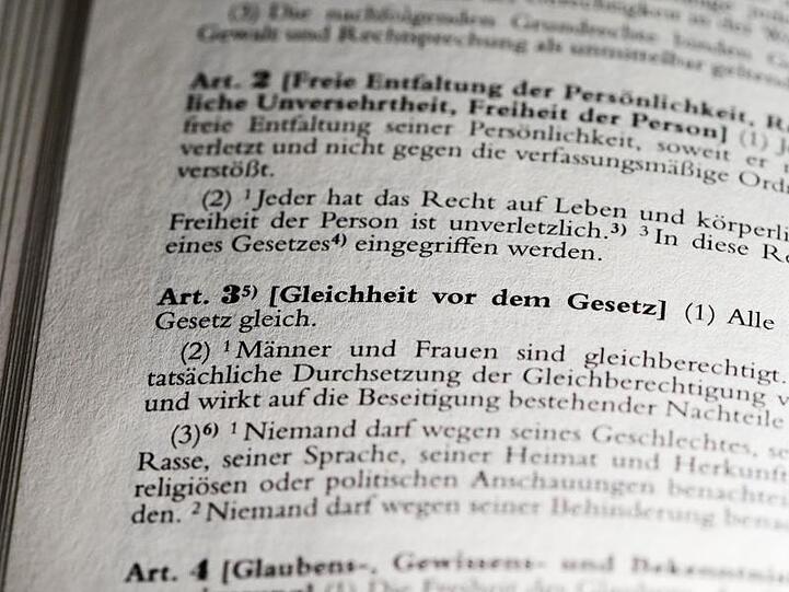Artikel 3 des Grundgesetzes über Gleichheit vor dem Gesetz.
