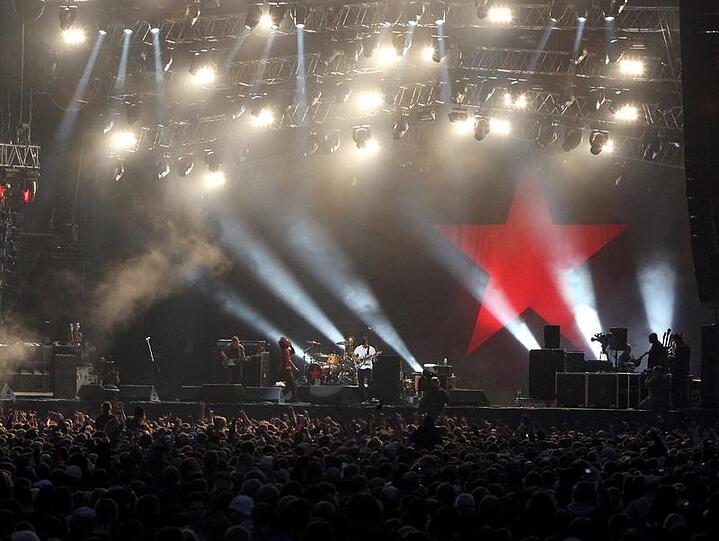 Rage against the machine rockten bereits am Donnerstag.