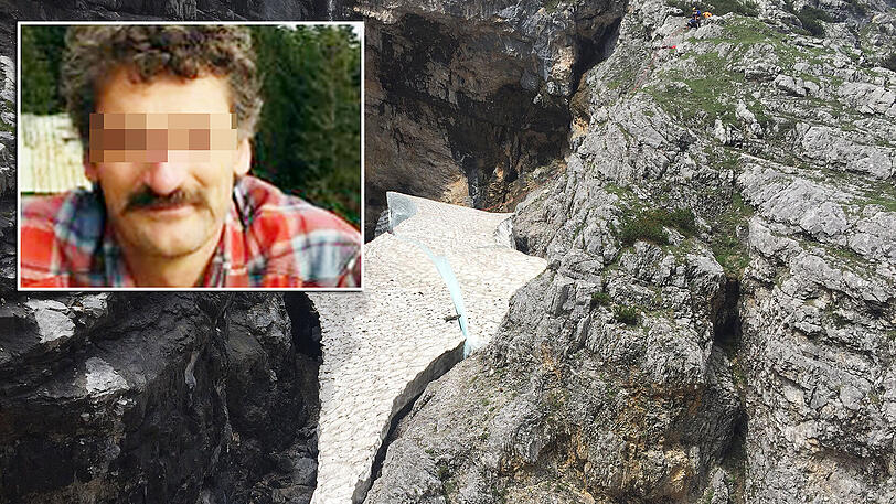 Michael S. (kl. Bild) hat seit drei Jahren die Reintalangerhütte bewirtschaftet. Hier zwischen Partnachklamm und Zugspitzplatt ist der 51-Jährige beim Eisklettern tödlich verunglückt.