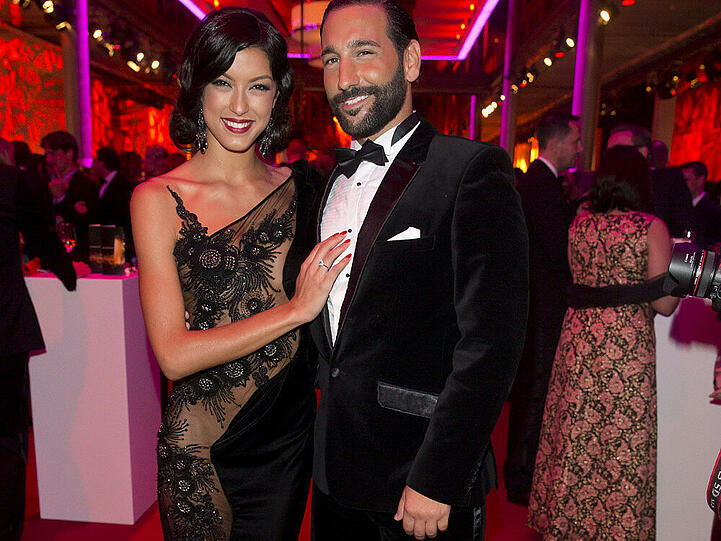 Rebecca Mir und Massimo Sinató beim "Deutschen Fernsehpreis 2014"