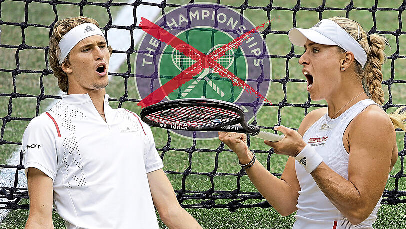 In Wimbledon überraschend früh gescheitert: Die deutschen Topspieler Alexander Zverev und Angelique Kerber. In Wimbledon überraschend früh gescheitert: Die deutschen Topspieler Alexander Zverev und Angelique Kerber.