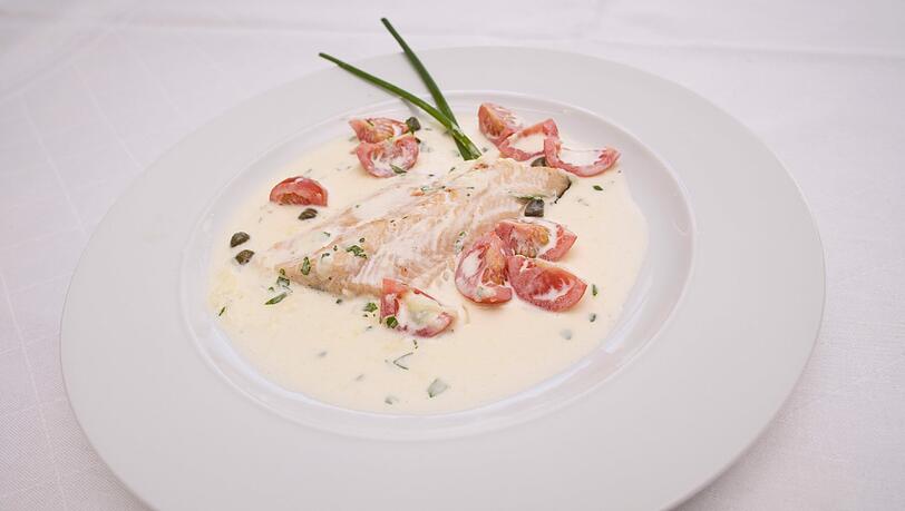 Fischfilet mit Schmortomaten Fischfilet mit Schmortomaten