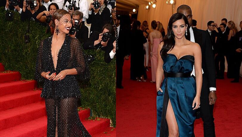 Böses Blut auf dem roten Teppich? Beyoncé Knowles (li.) und Kim Kardashian Böses Blut auf dem roten Teppich? Beyoncé Knowles (li.) und Kim Kardashian