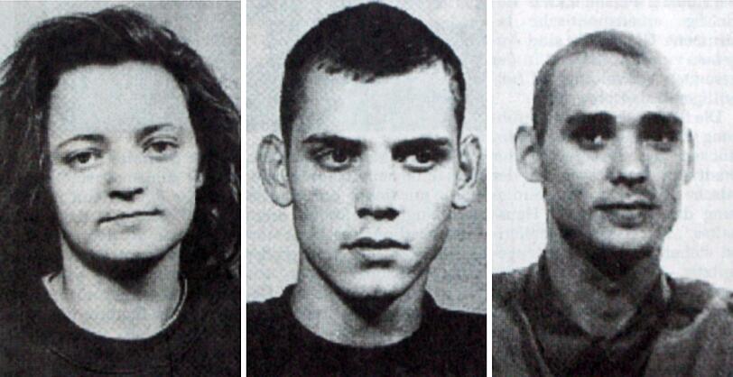 Fahndungsbilder von Beate Zschäpe, Uwe Böhnhardt und Uwe Mundlos.