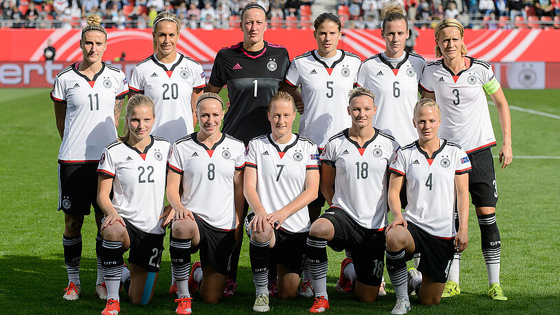 Die Startelf der DFB-Damen im EM-Qualifikationsspiel gegen Ungarn.