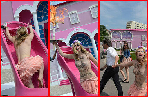 Weitere Bilder von FEMEN-Protestaktionen.